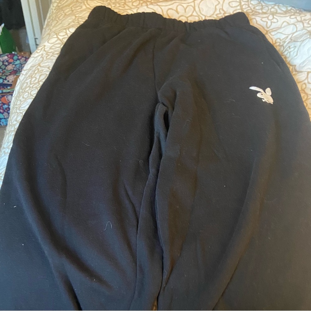 Black Playboy sweatpants